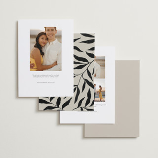 This is a ink save the date with standard by Wildfield Paper Co called glacier printing on recycled smooth signature in standard