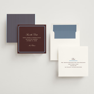 This is a fig save the date with standard by Megan Davis called aperitif printing on signature in square