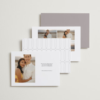 This is a quartz save the date with standard by Kristie Kern called aside printing on recycled smooth signature in standard