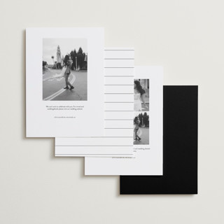 This is a ink save the date with standard by Hudson meet Rose called snapshot printing on recycled smooth signature in standard