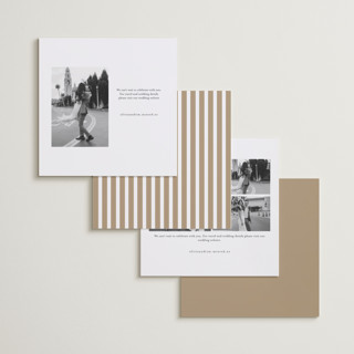 This is a ivory save the date with standard by Stephanie Heinrich Godbout called retro type printing on recycled smooth signature in standard