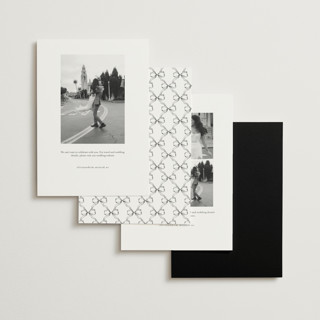 This is a pearl save the date with standard by Leah Bisch called scripted date printing on recycled smooth signature in standard