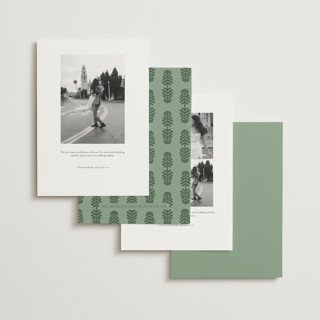 This is a meadow save the date with standard by Kelly Watkins called vase printing on signature in standard