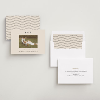 This is a ecru save the date with standard by AK Graphics called marmont printing on recycled smooth signature in standard