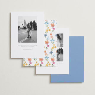 This is a meadow save the date with standard by Petra Kern called everlasting romance printing on recycled smooth signature in standard