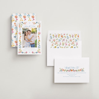 This is a meadow save the date with standard by Petra Kern called everlasting romance printing on recycled smooth signature in standard