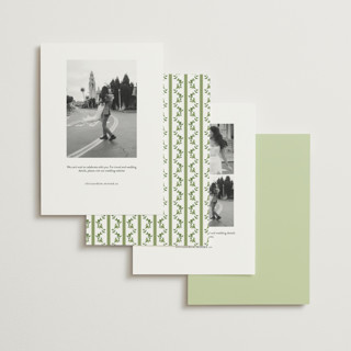 This is a mint save the date with standard by Sara Hicks Malone called montgomery printing on recycled smooth signature in standard