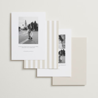 This is a champagne save the date with standard by Sara Hicks Malone called belle meade printing on recycled smooth signature in standard