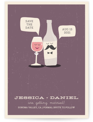 photo of Little Wine Charmers Save The Date Cards