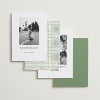 This is a garden save the date with standard by Kelly Schmidt called summer linen printing on recycled smooth signature in standard