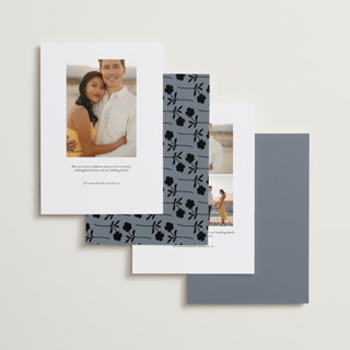 This is a smoke save the date with standard by Morgan Kendall called stamp printing on recycled smooth signature in standard
