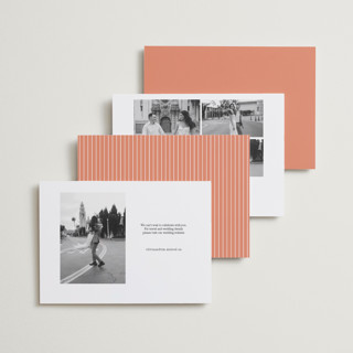 This is a ivory save the date with standard by Minted called the big picture printing on recycled smooth signature in standard