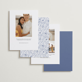 This is a nova save the date with standard by Kristen Smith called wild roses printing on signature in standard