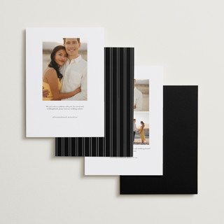 This is a cotton save the date with standard by Stacey Meacham called modern air printing on recycled smooth signature in standard