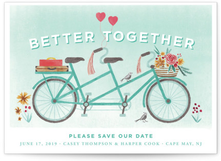 In Tandem Save The Date Cards