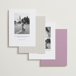 This is a lilac dreams save the date with standard by Design Lotus called lavender dreams printing on recycled smooth signature in standard