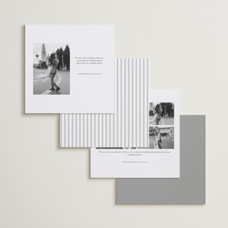 This is a noir slate save the date with standard by Ana de Sousa called written with love printing on recycled smooth signature in standard