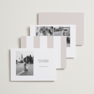 This is a lily save the date with standard by Owl and Toad called full page printing on recycled smooth signature in standard