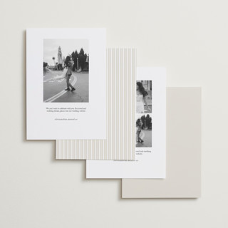 This is a onyx save the date with standard by Jennifer Postorino called simple elegance printing on recycled smooth signature in standard