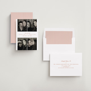 This is a tomato save the date with standard by Paper Raven Co. called diner printing on recycled smooth signature in standard