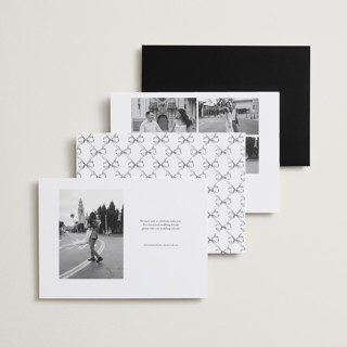 This is a pearl save the date with standard by Leah Bisch called scripted date printing on recycled smooth signature in standard
