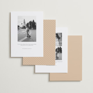 This is a moonstone save the date with standard by Creo Study called slanted printing on recycled smooth signature in standard