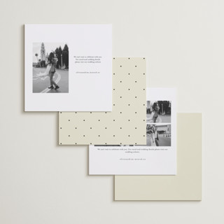 This is a noir save the date with standard by Helena Vitto called old romance printing on recycled smooth signature in standard
