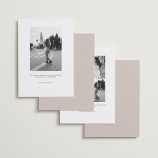 This is a ice save the date with standard by chocomocacino called wakayu printing on recycled smooth signature in standard