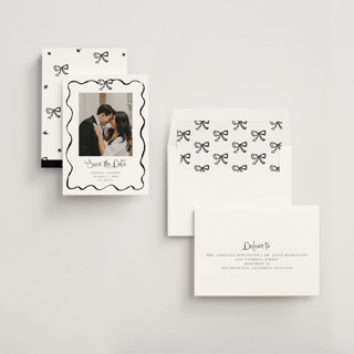 This is a ink save the date with standard by Cass Loh called quirky fun printing on recycled smooth signature in standard