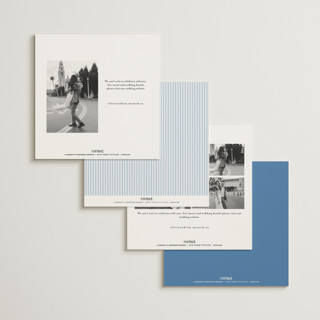 This is a sea save the date with standard by Jenna Holcomb called coastal toile printing on signature in square