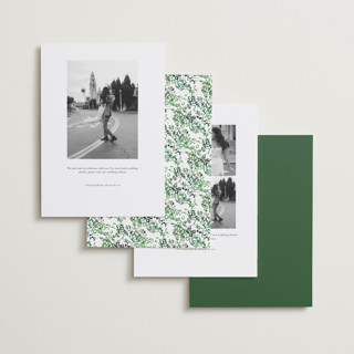 This is a sap save the date with standard by Becky Nimoy called gates and pillars printing on recycled smooth signature in standard