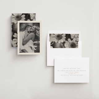 This is a vanilla save the date with standard by Blustery August called nonnette printing on recycled smooth signature in standard