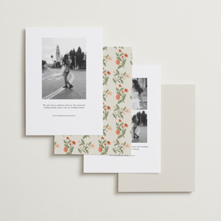 This is a garden save the date with standard by Elly called garden heirloom printing on recycled smooth signature in standard