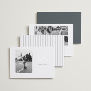 This is a chiffon save the date with standard by Eric Clegg called together always printing on recycled smooth signature in standard