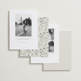 This is a vintage save the date with standard by Kelly Watkins called felicity printing on recycled smooth signature in standard