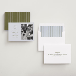 This is a sky save the date with standard by Ellen Schlegelmilch called callum printing on recycled smooth signature in standard