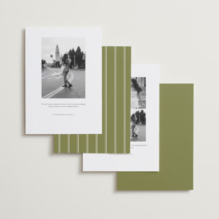 This is a olive save the date with standard by Ellen Schlegelmilch called museo printing on recycled smooth signature in standard