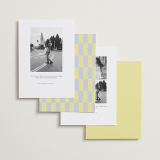 This is a butter save the date with standard by Helena Vitto called the eternal printing on recycled smooth signature in standard