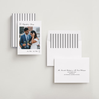 This is a ink save the date with standard by Megan Davis called atelier printing on recycled smooth signature in standard