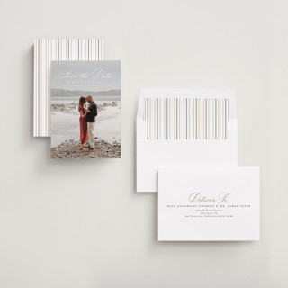 This is a cloud save the date with standard by Ashlee Townsend called enchanted love printing on recycled smooth signature in standard