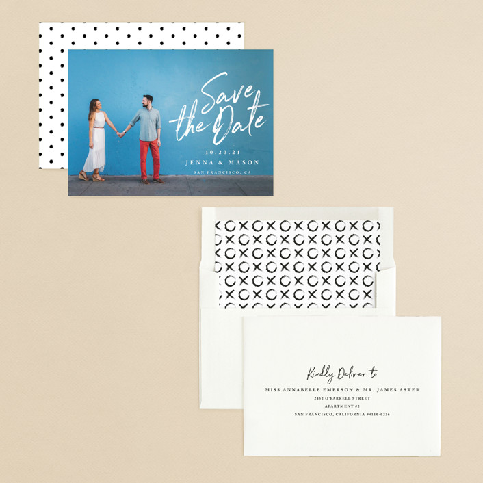 Jot It Down Save The Date Cards by Owl and Toad Minted