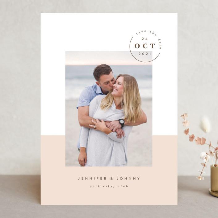 Modern Passport Save The Date Cards by Robert and Stella | Minted
