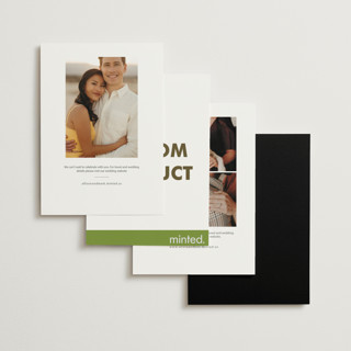 This is a charcoal save the date with standard by Minted called portrait printing on recycled smooth signature in standard