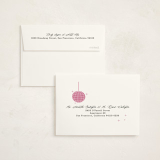 This is a blush sweet sixteen birthday party invitations with foil pressed by Yolanda Mariak Chendak called discotheque printing on strathmore in standard