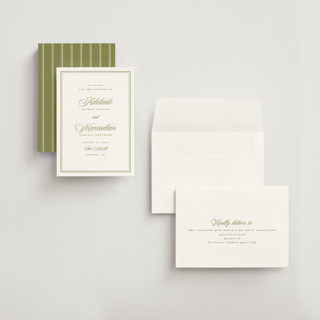 This is a olive save the date with standard by Ellen Schlegelmilch called museo printing on signature in grand