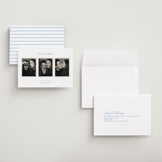 This is a hydrangea save the date with standard by Alexandra Cohn called opus printing on recycled smooth signature in grand
