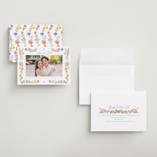 This is a meadow save the date with standard by Petra Kern called everlasting romance printing on recycled smooth signature in grand