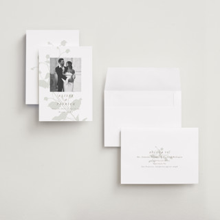 This is a fawn save the date with standard by AK Graphics called autumnal printing on recycled smooth signature in grand