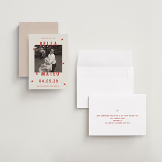 This is a sierra save the date with standard by Ani Somi called coyota printing on recycled smooth signature in grand