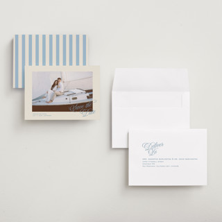 This is a capri save the date with standard by Creo Study called classic contemporary printing on recycled smooth signature in grand
